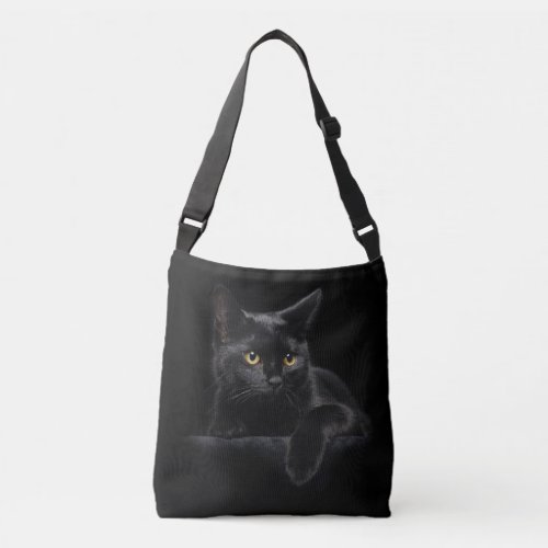 Black Cat Cross Body Bag