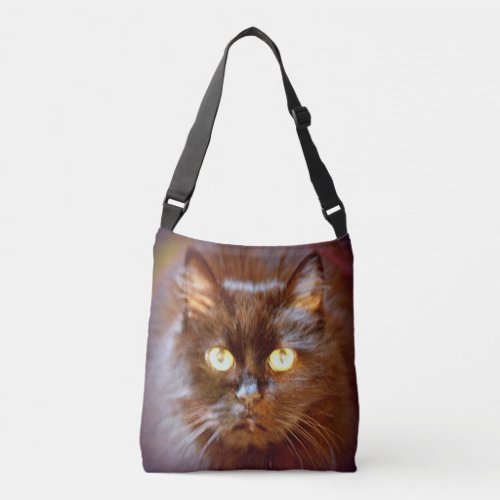 black cat crossbody bag