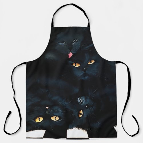 Black Cat Cuddle Apron