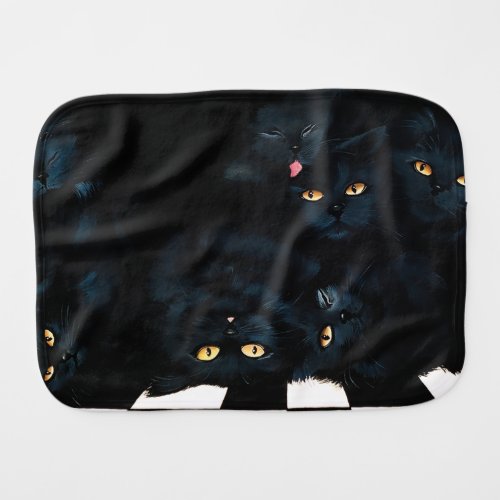Black Cat Cuddle Burp Cloth