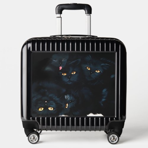 Black Cat Cuddle Luggage