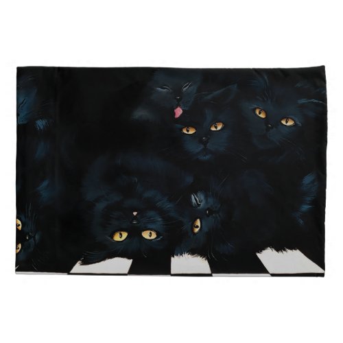 Black Cat Cuddle Pillow Case