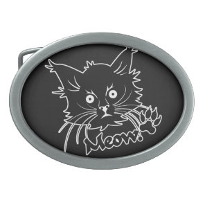 Black Cat custom belt buckle