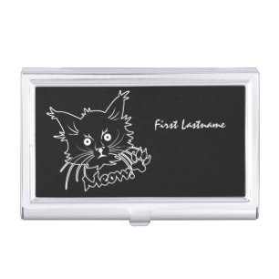 Black Cat custom business card holder