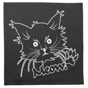 Black Cat custom cloth napkins