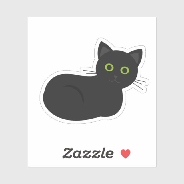 Black cat Custom-Cut Vinyl Stickers (Sheet)