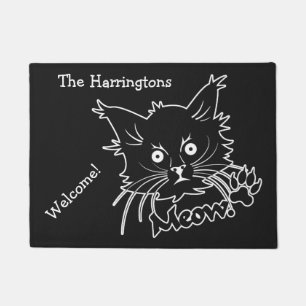 Black Cat custom door mats