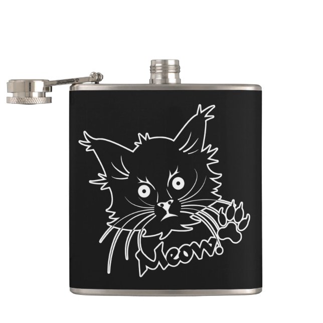 Black Cat custom flask (Opened)