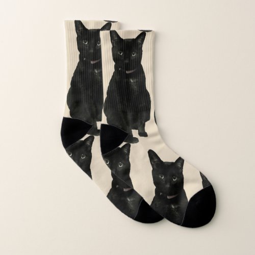 Black Cat Custom Pet Socks
