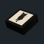 Black cat cute feline gift box<br><div class="desc">A black kitty cat, pitch black image of a cute kitty feline cat. Gothic style with customisable background color. For cat lovers.</div>