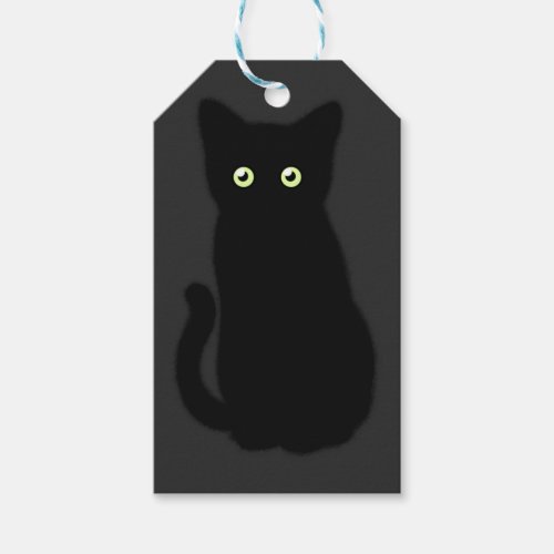 Black cat cute kitten spooktacular fun   gift tags