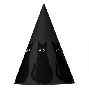 Black cat, cute kitten, spooktacular fun party hat