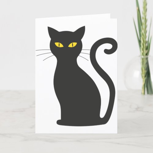 Black Cat Cute Thank You Card