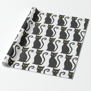 Black Cat Cute Wrapping Paper