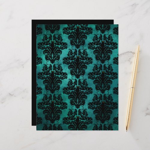 Black Cat Damask 