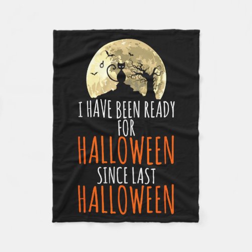 Black cat dead tree ready for halloween  fleece blanket
