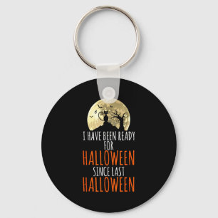 Black cat dead tree ready for halloween keychain