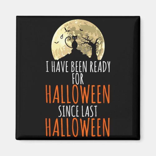 Black cat dead tree ready for halloween  magnet
