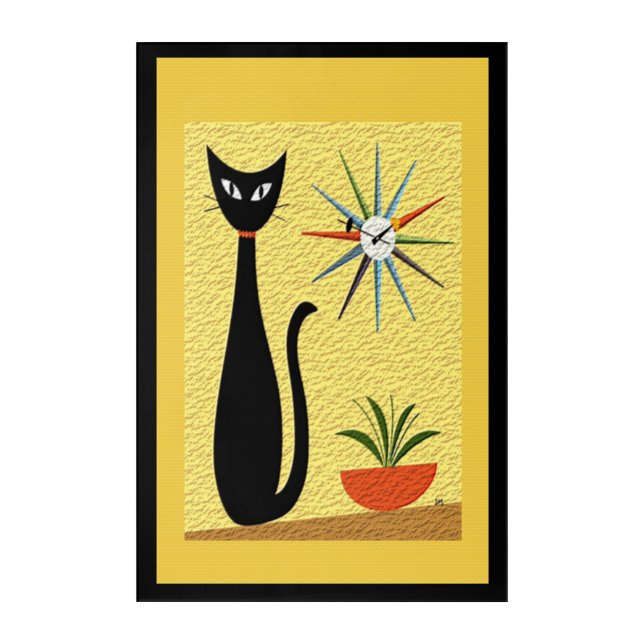 Black Cat Decor Acrylic Print (Front)