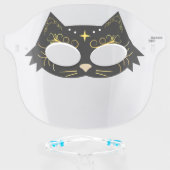 Black cat Decorative Face Shield (Front w/Glasses)