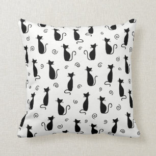 Black Cat Decorative Throw Pillow