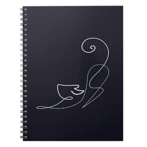 Black Cat Design  Lovely Cat  Notebook