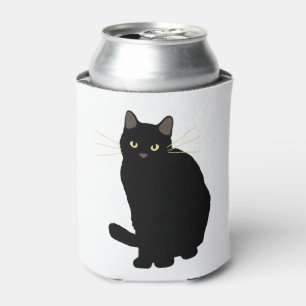 Black Cat Drawing Cute Black Cat Cat Mom Cat Lover Can Cooler