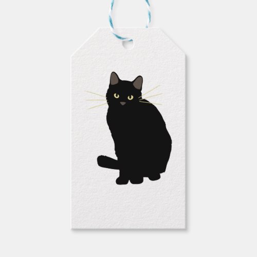 Black Cat Drawing Cute Black Cat Cat Mom Cat Lover Gift Tags