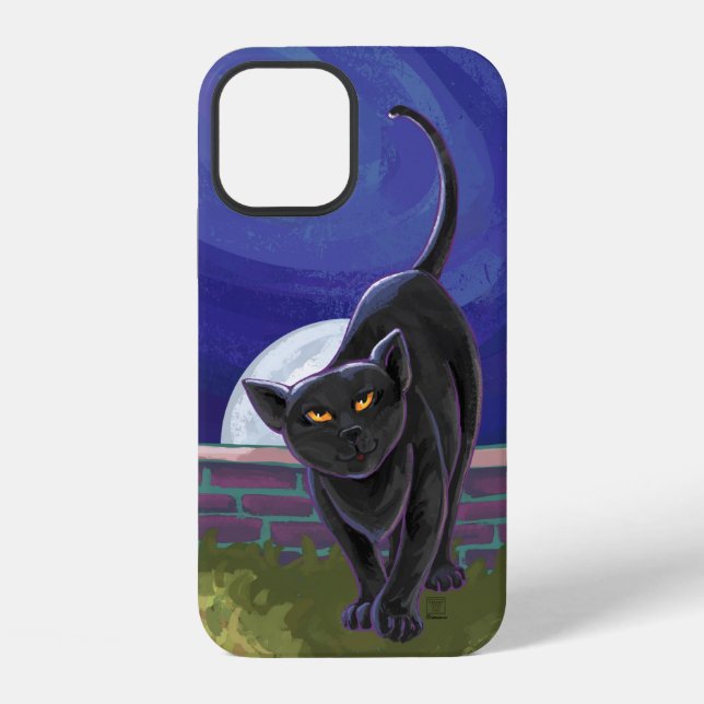 Black Cat Electronics Iphone Case (Back)