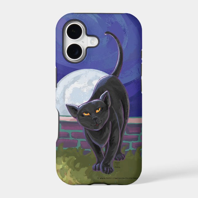 Black Cat Electronics Iphone Case (Back)