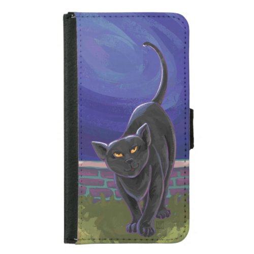 Black Cat Electronics Wallet Phone Case For Samsung Galaxy S5