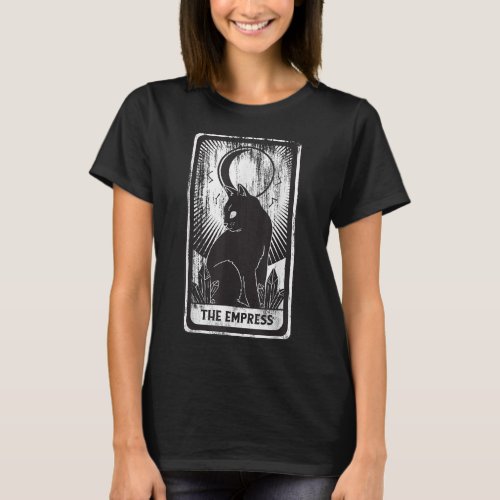 Black Cat Empress Tarot Card  T_Shirt