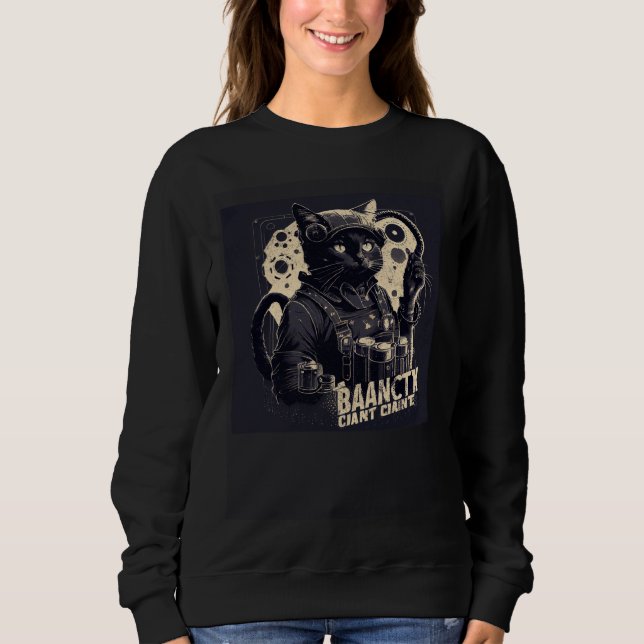 Black Cat Engineer Candy  1 Sweatshirt (Front)