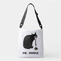 BLACK CAT EW PEOPLE, Funny Black Cat, Funny Cat Crossbody Bag