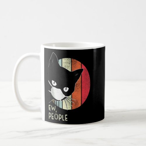 Black Cat Ew People Graphic Dark Color  Coffee Mug