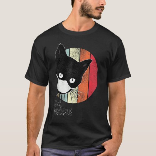 Black Cat Ew People Graphic Light Color T_Shirt