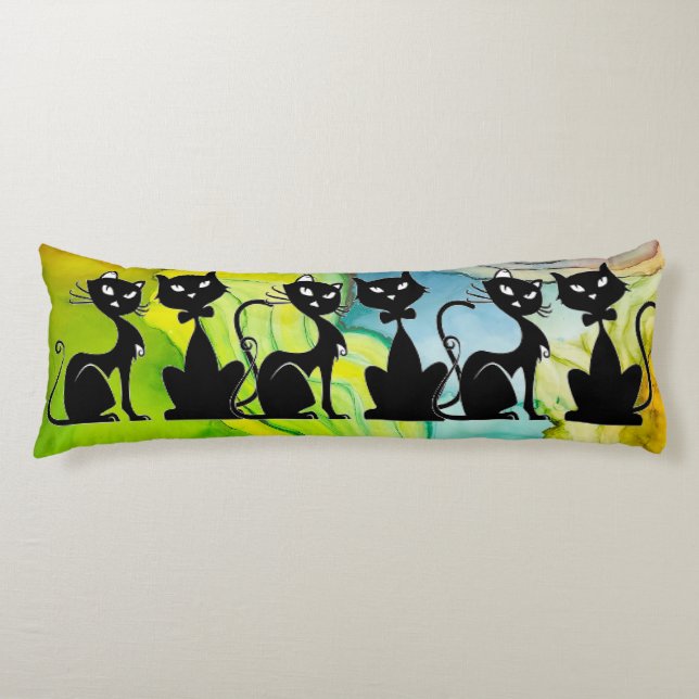 Black Cat Express Body Pillow (Front)