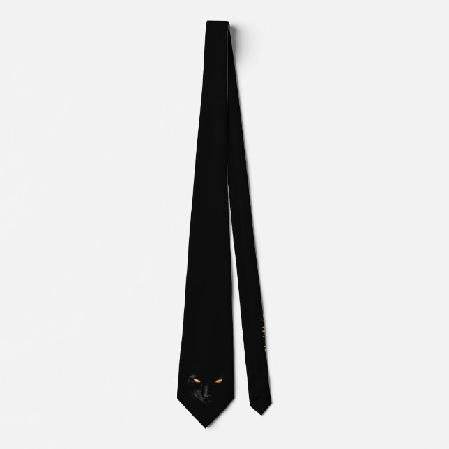 Black Cat Eyes elegant Neck Tie (Front)