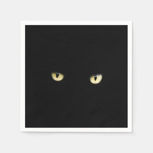 Black Cat Eyes  Halloween Paper Napkins