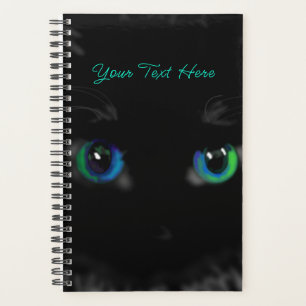 Black Cat Eyes Personalized Planner Your Text