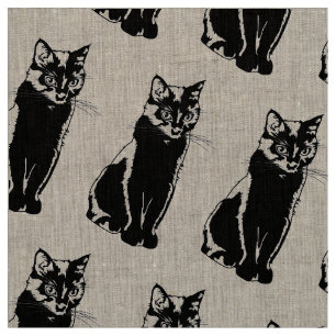 Black Cat Fabric