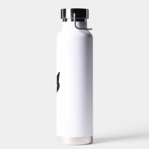 Black Cat Face Blue Eyes Graphic Tee Cat Men Women Water Bottle