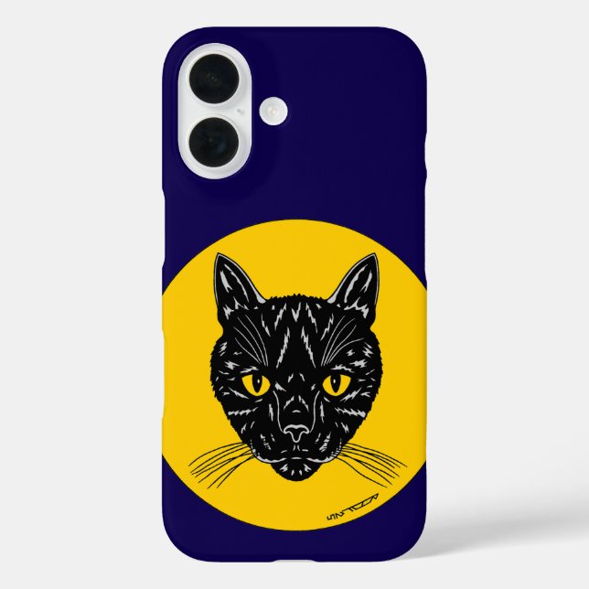 Black Cat Face Case-Mate iPhone Case (Back)