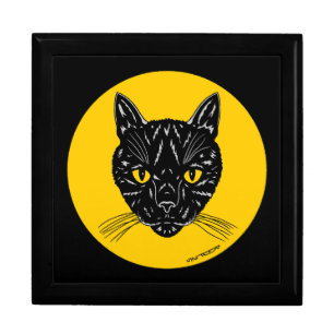 Black Cat Face Gift Box