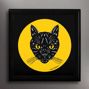 Black Cat Face Gift Box