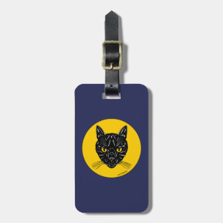 Black Cat Face Luggage Tag