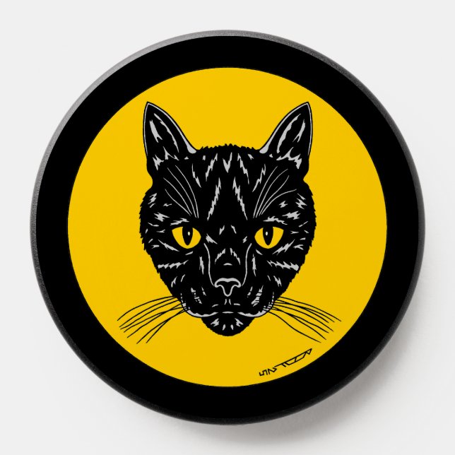 Black Cat Face PopSocket (Popsocket)