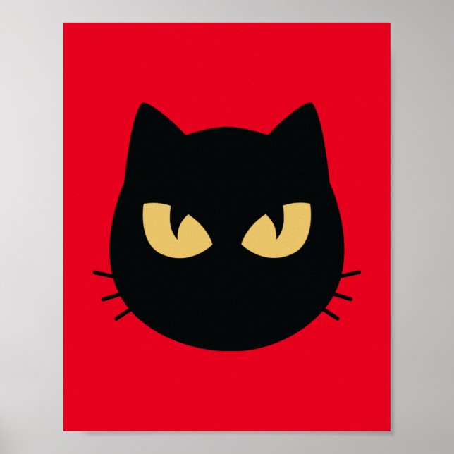 Black Cat face  Poster (Front)