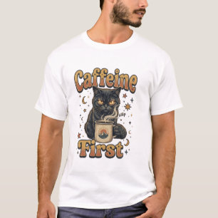 Black Cat Fantasy Warrior T-Shirt