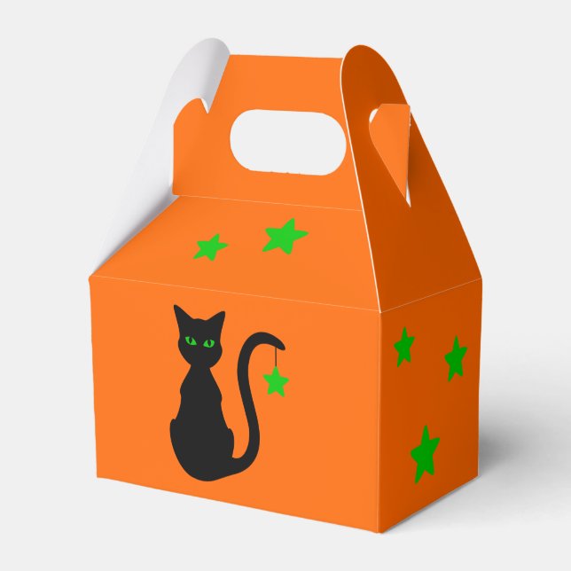 Black Cat Favor Box (Front Side)
